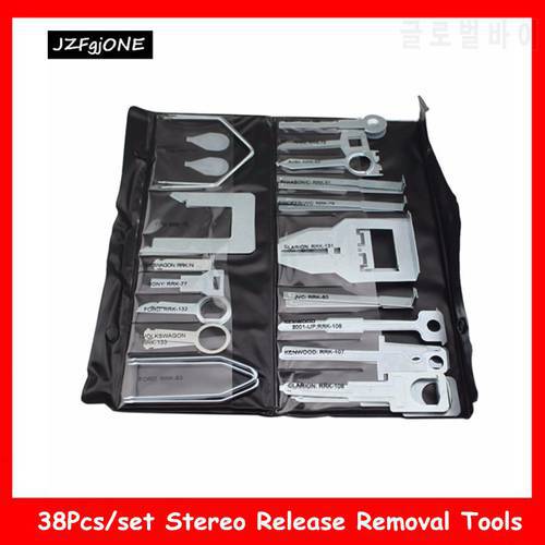 38Pcs/set Stereo Release Removal Keys Set Tool CD Car Radio Head Units Kit Car Repair Tools for Volkswagen Audi Mercedes-Benz