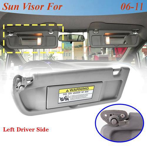 Left Driver Side Sun Visor for Honda Civic 2006 2007 2008 2009 2010 2011 Car Interior Parts 83280SNAA01ZA