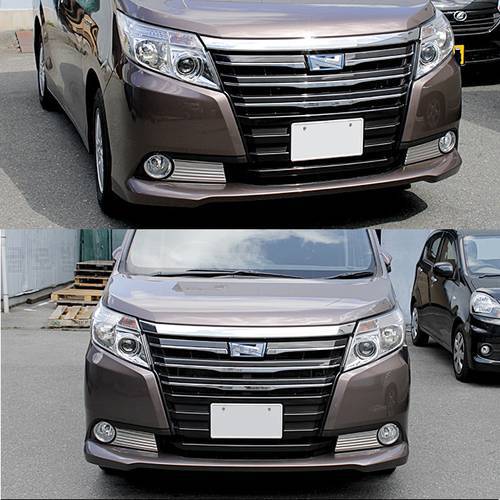 JY SUS304 Stainless Steel Front Fog Lamp Cover Trim Car styling Accessories Sticker For Toyota NOAH 2014-2016