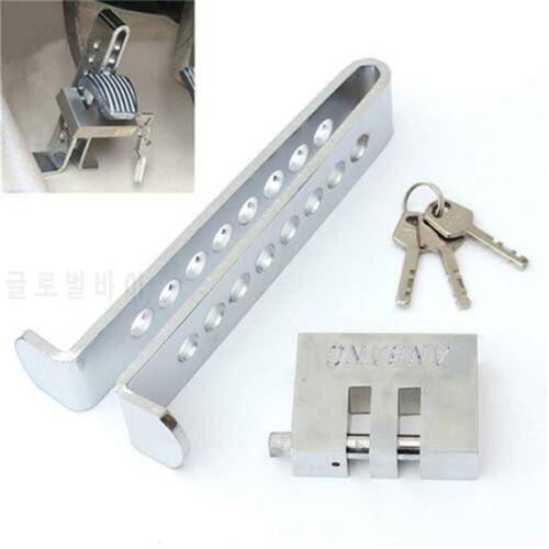Car Clutch Safety Lock Car Auto Brake Pedal Lock Stainless Steel Clutch Lock Throttle Accelerator Anti-theft Tool Pedal Lock