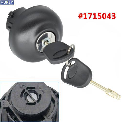 For Ford Transit Mk7 2006 2007 2008 - 2018 Anti Theft Diesel Fuel Tank Filler Cap Cover Lock With 2 Keys Kit 1715043 9C119K163AA