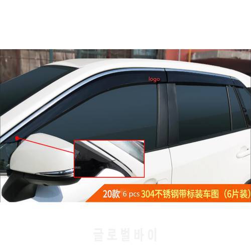For Toyota RAV4 2009-2013,2014-2019,2020 Side Window Deflector Sun Rain Deflector Weather Shield YJD