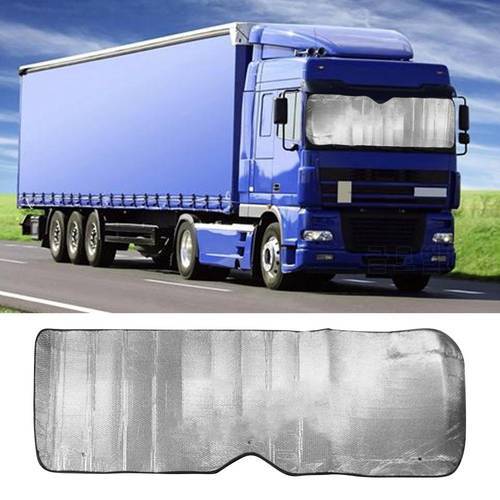 Auto Car Front Window Cover Double-sided Silver Aluminum Film Folding Car Sunshade Windshield Cover Protector For Trucks