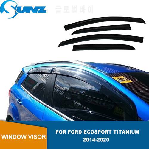 Side Window Deflector For Ford Ecosport Titanium 2014 2015 2016 2017 2018 2019 2020 Black Weathershileds Sun RainGuards SUNZ