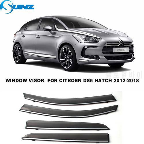 Side Window Visors For Citroren DS5 Hatchback 2012 2013 2014 2015 2016 2017 2018 Smoke Weathershields Sun Rain Deflectors SUNZ