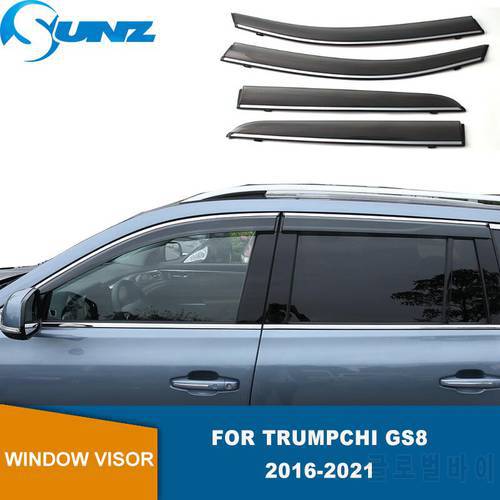 Side Window Visor For Trumpchi GAC GS8 2016 2017 2018 2019 2020 2021 Sun Rain Guards Weathershilds Door Rain Deflector SUNZ