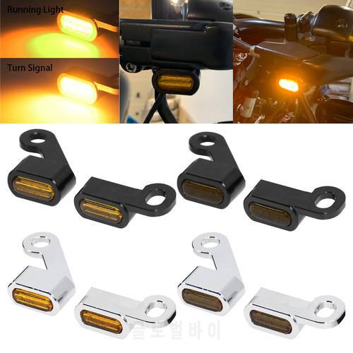 Motorcycle LED Turn Signal Indicators Amber Running Lights Mini Lamp For Harley Sportster XL 2004-2021 Iron 1200 883 Nightster