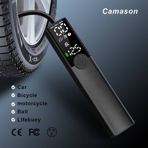 Camason Smart air pump Portable Car automatic compressor tire inflator for Motorcycle Bicycle basketball Inflatable