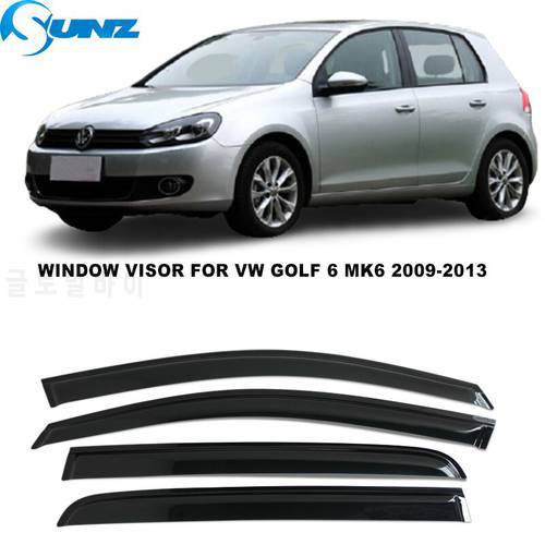 Side Window Deflectors For VW Golf 6 Mk6 Hatchback 2009 2010 2011 2012 2013 Window Visor Car Wind Shield Sun Rain Visors SUNZ