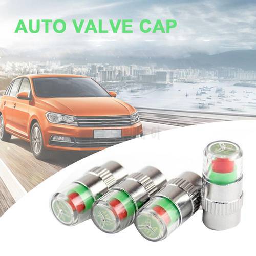 4PC New High Quality Car Tire Pressure Gauge Indicator Alert Monitoring Valve Cap Sensor Not for Motorcycle Auto Car Accessories
