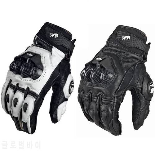 High quality Genuine Leather gloves men&39s luva moto motorcycle gloves AFS6 guantes rekawice motocyklowe