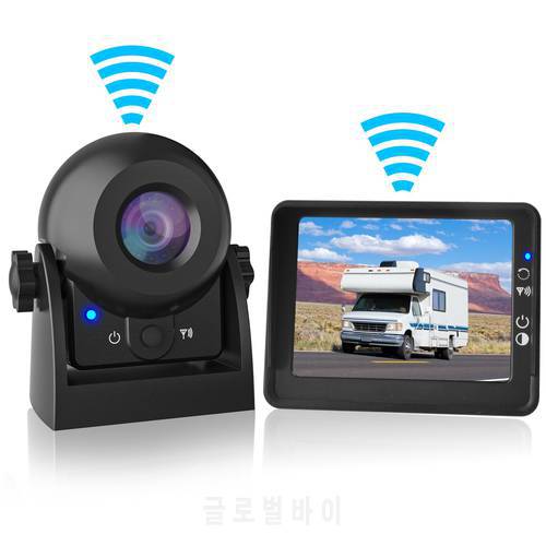 MHCABSR WiFi Wireless Reversing Camera with 3.5 Inch LCD ahd Monitor IP68 Waterproof Car Rear View Camera Kit for Car Truck