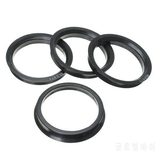 1 Set 4 Hub Centric Rings Car Wheel Bore Center Collar 66.6-57.1mm For AUDI