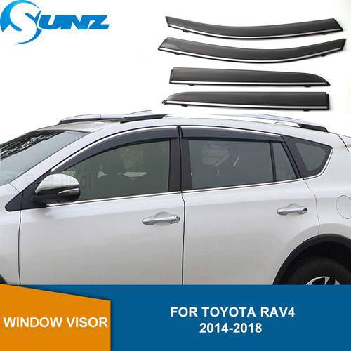 Side Window Deflector For Toyota Rav4 2014 2015 2016 2017 2018 Door Visors Weathershields Wind Rain Guards Auto Accessories SUNZ