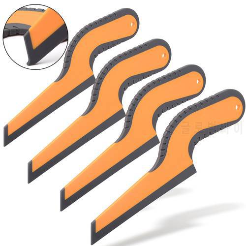 EHDIS 4pcs Car Wash Soft Rubber Blade Scraper Vinyl Film Wrapping House Office Cleaning Squeegee Glass Window Water Remover Tool