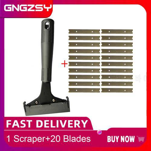 20pcs Spatula Blades Scraper Floor Cleaner Corner Glass Tile Residue Glue Remove Shovel Scraper Squeegee Flooring Tools E29+20M