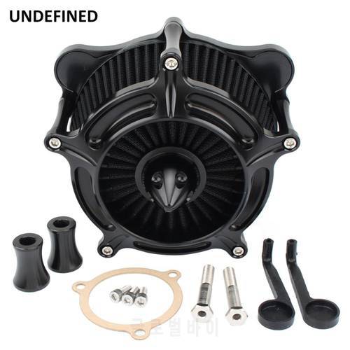 For Harley Touring Road King Street Glide Ultra Softail Dyna Motorcycle Air Filter CNC Turbine Air Cleaner Intake Filter 08-17