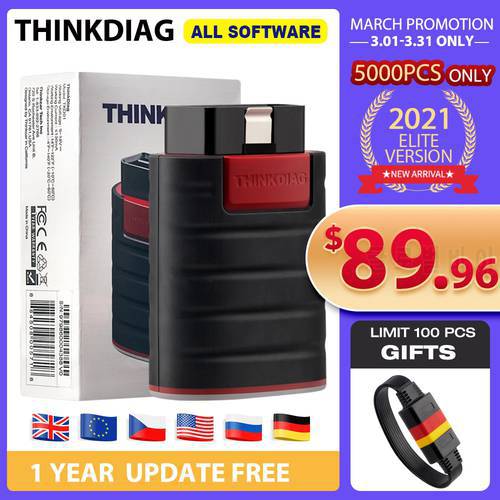 2022New Thinkcar Thinkdiag 2 All Car Brands OBD2 Scanner Automotive Diagnostic Tools CANFD All Reset Active Test Ecu Coding Free