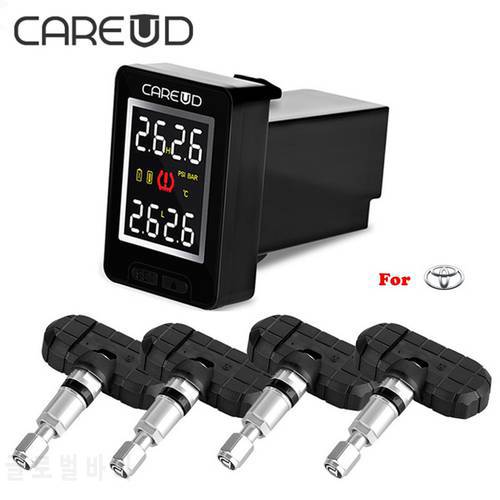 CAREUD U912 for Toyota Wireless Tire Pressure Monitoring System Internal Sensor Car Alarm Car Electronics TPMS