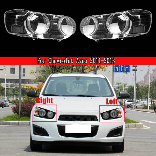 Front Headlight Lens Cover Lampshade Glass Lampcover Caps For Chevrolet Aveo 2011-2013 Car Replacement Lens Auto Shell Cover