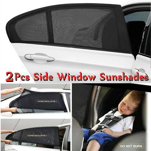 2Pcs Car Sun Shade Side Window Net High Quality Auto Anti Mosquito Sunshade Mesh Cover UV Protector Universal car accessories