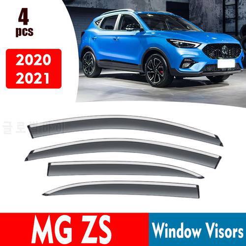Windows Rain Guard FOR MG ZS 2020 2021 Window Visors Car Sun Rain Guard Deflector Smoke 4pcs/1ste Accessories Auto Styline