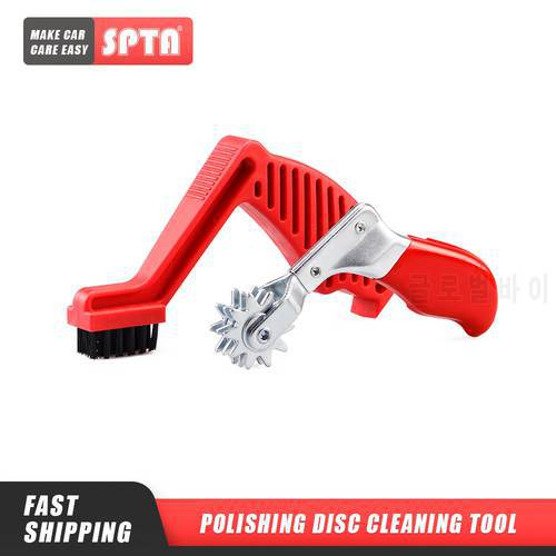 SPTA Wool Buffing Pad Cleaner Spur Tool For Revitalizing Polisher Compound Pads Buffing Pads Bonnet Cleaning Tool
