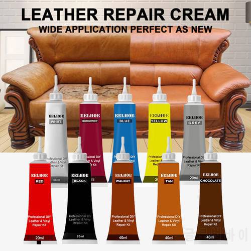 10 Colors Car Leather Repair Gel Repair Agent Vinyl Repair Tool Car Leather Complementary Repair Sofas Coats Refurbishing Paste