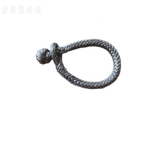 Grey 6mm*80mm 11000lbs Breaking Strength Synthetic Soft Shackle Rope,UHMWPE Synthetic Shackles,Recovery Rope Shackle
