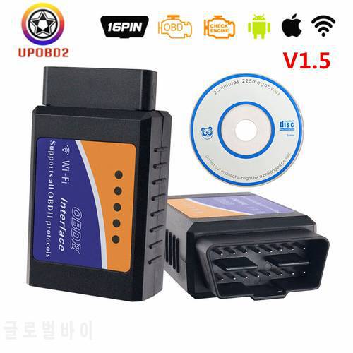 ELM327 Scanner V1.5 WIFI OBD2 OBDII Auto Code Reader elm 327 WiFi 1.5 Car Diagnostic Tool For All OBDII Protocol For iOS/Android