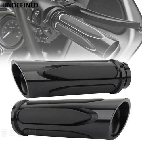 For Harley Touring Road King Sportster Dyna Fat Boy 95-15 Softail Slim XL 25mm Hand Grip Cover Handlebar Grips CNC Motorcycle