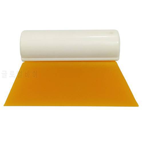 10cm Yellow Soft Turbo Squeegee B28 Bevel Rubber Window Tint Corner Cleaning Tools Car Wrapping Tools