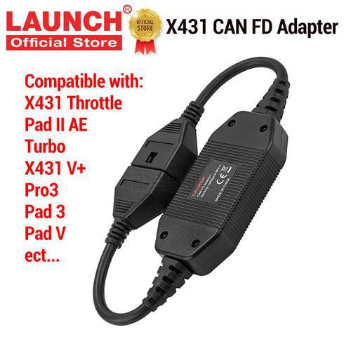 LAUNCH Official X431 CAN FD Adapter Code Reader CANFD Cable Car Diagnostic Scanner for X431 V/V+/ PAD III/ PRO3/ PRO3S+/Pad II