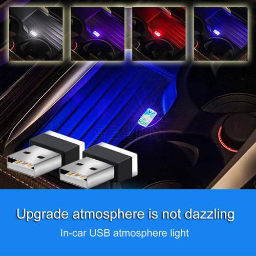 Mini USB Light LED Modeling Car Ambient Light Neon Interior Light Car Jewelry 7 Kinds Of Light Colors Decorative Dropshipping