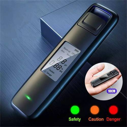 New Portable Non-Contact Alcohol Breath Tester with Digital Display Screen USB Rechargeable Breathalyzer Analyzer High Accuracy