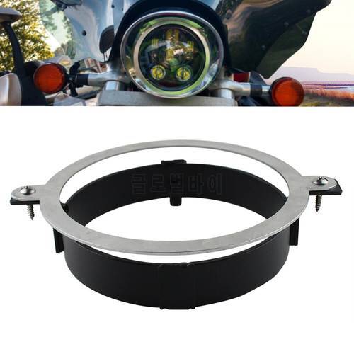 5.75 Inch Motorcycle Headlight Headlamp Mounting Bracket With Ring For 2002 2003 2004 2005 2006 2007 2008 VTX 1300 1800