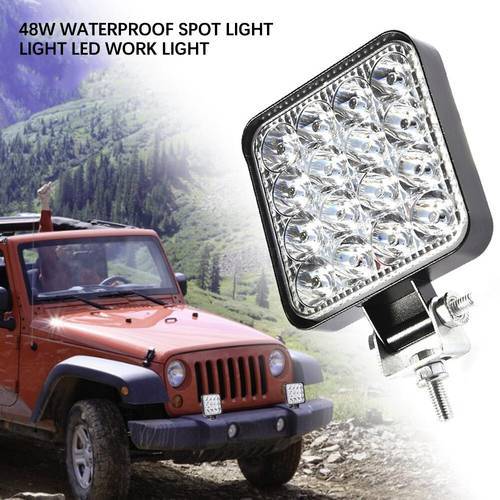 48W Car Work Lights Super Bright LED Spotlight for Car/Motorcycle/SUV/Truck/Forklift/Boat 6000K 12/24V Driving Fog Lamps