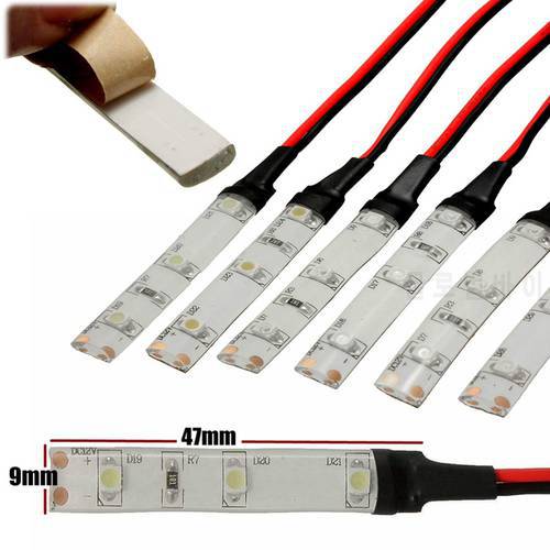 12V 3 LED 3528 SMD IP65 Waterproof LED Strip Light Flexible Lamp for Auto Motorcycle Styling Universal Car Decoration Colorful