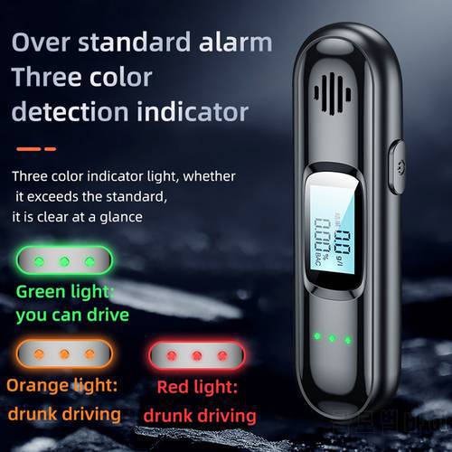 LCD Display No-Contact Breath Alcohol Testing Tester Alcohol Analyzer Detector Police Breathalyzer Blow Alcohol Content Tester