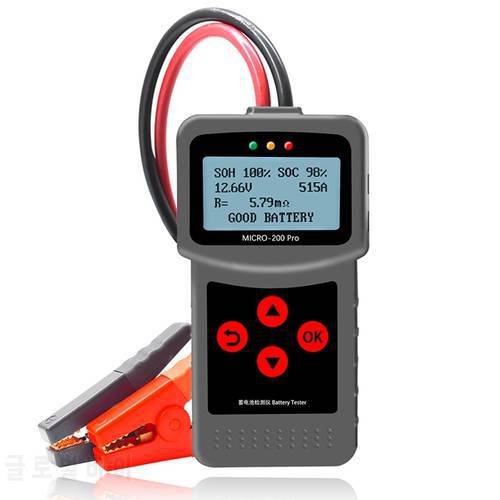 12V 24V MICRO-200 PRO Car Battery Tester Digital Battery Analyzer Multi-Language Digital AGM EFB Gel CCA BCI CA MCA JIS DIN IEC