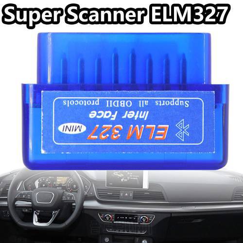 Car Tester Diagnostic Tool ELM327 Bluetooth OBD2 mini Auto Scanner V2.1 cable brake tester code readers scan for Android Windows