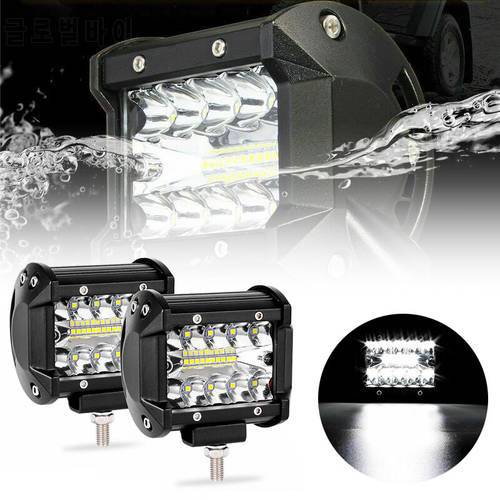 1pcs Car LED Work Lights Bar Super Bright Flood Spot Lamps Driving Spotlights Auto Accessories For Offroad Car Truck SUV