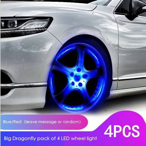 4Pcs Waterproof Auto Shining Car Wheel Tire Tyre Light Wheel Light Hub Lamp Air Valve Stem LED Light With Cap Cover Car Styling