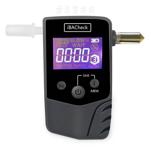 New Breath Alcohol Tester Professional With LCD Screen High Accuracy Portable Breathalyzer Digital Alcohol Detector USB Charge