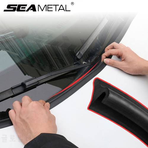 1.8m Car Rubber Seal Spoiler Strip Auto Front Rear Windshield Spoiler Front Window Hood Sealing Trim Auto Windshield Accessories