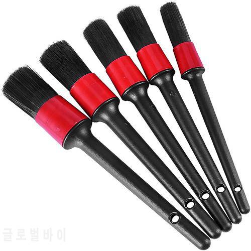 5 Pieces Car Detailing Brush Set Car Interior Cleaning Kit, Different Sizes Automotive Detail Brushes Perfect for Cleaning Wheel