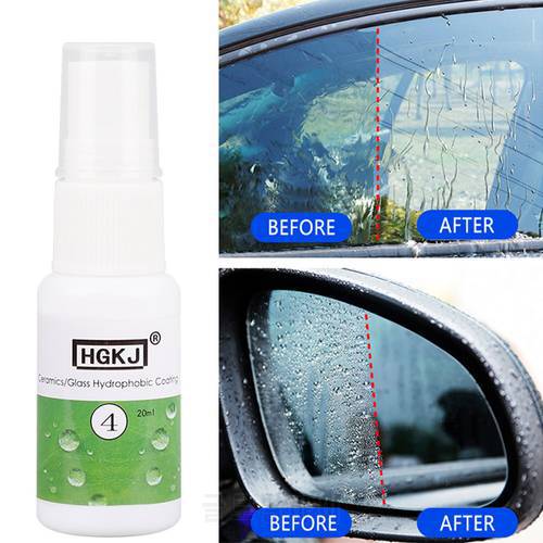 HGKJ-4 Ceramic Glass Nano Hydrophobic Coating Anti-rain 20/50ml Windshield Rainproof Agent Spray Car Remover Polish Accessories