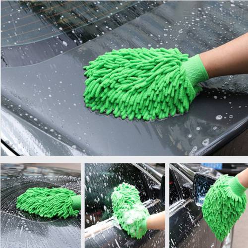 High Density Polyp Carwash Gloves Car Cleaning Drying Gloves Fiber Chenille Microfiber Window Washing Tool Home Cleaning