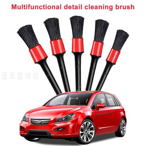 5pcs Car Detailing Brush Auto Car Cleaning Detailing Set Dashboard Wash Accessories Air Outlet Clean Brush Tools