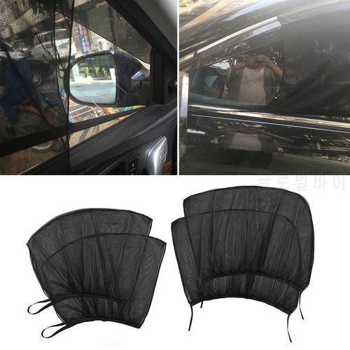 4 pcs Car Front Rear Side Window Sun Shade Anti-mosquito Summer UV Protection Car Sunshade Net Mesh Curtain For BMW SUV MPV